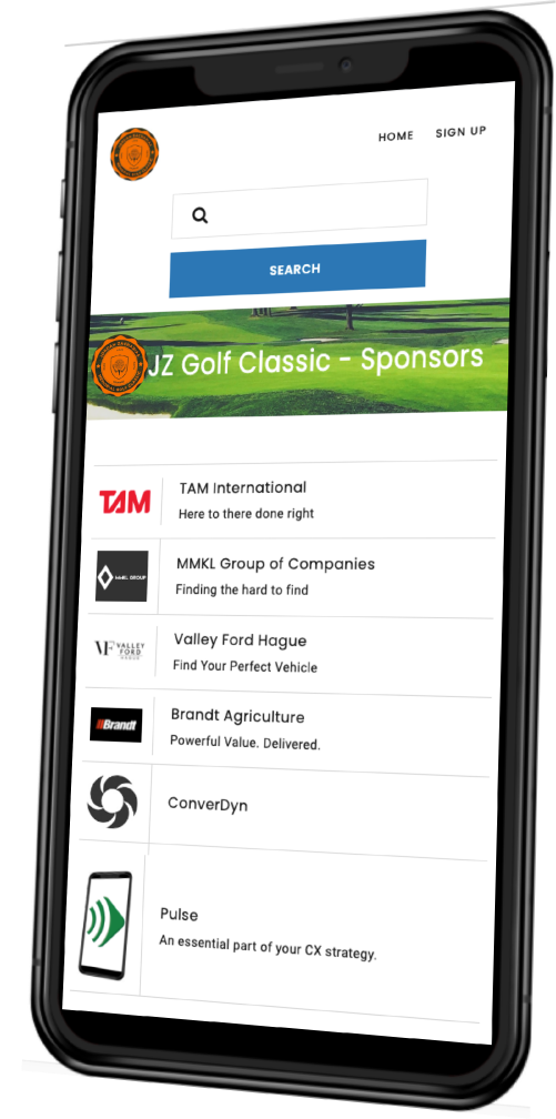 SMS/Pro: JZ Golf Sponsor Directory